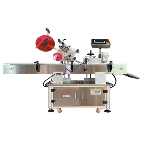 Półautomatyczna maszyna do etykietowania małych puszek kartonowych w sztyfcie 