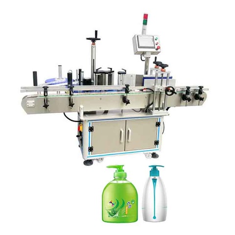 Sterowanie PLC Wysokiej jakości blat Automatyczna plastikowa maszyna do etykietowania owalnych butelek z wodą mineralną 