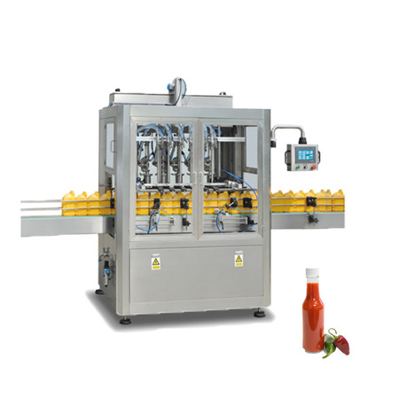 Automatyczna 8-dyszowa liniowa maszyna do napełniania i zamykania dżemu do butelki z ketchupem i musztardą 